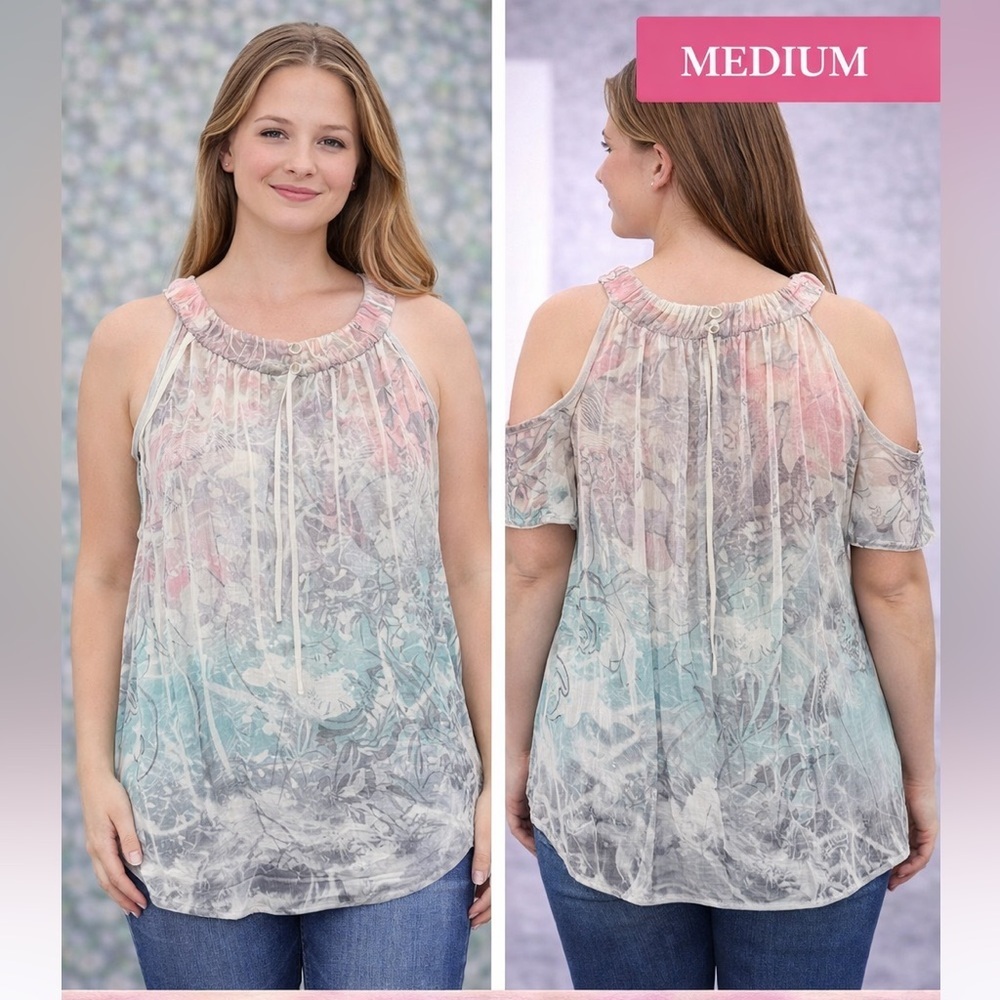 AB studios Multicolor Sleeveless Top MEDIUM